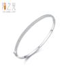 Pulseira de Prata Esterlina S925 Feminina Explosões Transfronteiriças Simples Versátil Aberta Pulseira Temperamento Pequeno Fresco Oval Joia de Mão