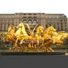 Escultura de Caballo Grande Cuadrada de Cobre Producción Alta 2 3 4 5 6m Estatua Grande de Caballo de Cobre Grupo de Caballos Adornos de Caballo Escultura de Caballo de Cobre de Ocho Caballos