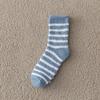 Calcetines de Terciopelo Coral para Hombre Otoño e Invierno Espesos de Caña Media Espesos para Casa Suelo Dormir Rayados