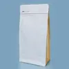 En stock Bolsa de Embalaje de Alimentos Sellada por Ocho Lados Tuerca Válvula de Aire Cremallera Lateral Bolsa Auto-soportante Cremallera Fácil de Abrir Bolsa Sellada para Granos de Café