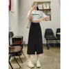 Saia Jeans de Cintura Alta para Garotas Quentes com Pernas Retas, 2025 Saia Modeladora para a Barriga, Emagrecedora, Cobre o Bumbum com Design de Fenda para Mulheres Cobrirem a Largura