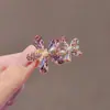 Horquilla de Flor Dulce Adorno para el Cabello Femenino Pinza para Flequillo Lateral Sentido del Diseño de Nicho Circón Súper Brillante Exquisito Horquilla Pinza de Pato