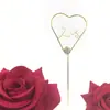 Estrella de Cinco Puntas Hueca de Hierro Forjado Perla Enchufe Luna Tarjeta de Amor Decoración de Mesa de Postres para Hornear Pastel de Cumpleaños