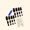 Comercio Exterior Uñas Portátiles Color Marrón Oscuro Liso Parches de Manicura Dulces Simples 24 Piezas Uñas Estilo Elegante