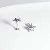 Estrela aço inoxidável dentes internos piercing labial cinco pontas estrela dentes internos 1.2 ornamento labial piercing tragus piercing orelha nova joia para furo