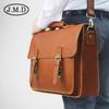 Bolsa de Mão de Couro Genuíno da Moda Personalizada Couro de Polpa de Árvore de Primeira Camada Impermeável Bolsa para Computador de 14 polegadas Ombro Único Transversal Pasta