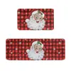 Amazon Navidad Grinch Alfombrilla Absorbente de Cocina para Piso Juego de Dos Piezas Felpudo para Puerta de Entrada Alfombra Decorativa Festiva