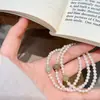 Nuevo Estilo Chino Plata de Ley S925 Perla de Agua Dulce Natural Jade Hetian Agua Clara Pulsera para Mujer, Pulsera Estilo Lujo Ligero Suave