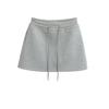 Saia Esportiva Casual da Moda Cordão Cadarço na Cintura Saia Evasê Slim Fit Anti-reflexo Saia Curta Esportiva