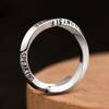 Anillo plateado Chiba Mobius Huantai para hombres y mujeres, anillo de pareja moderno, anillo simple para el dedo índice japonés y coreano, ajustable