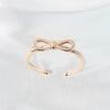 Transfronterizo Nueva Entrada Lujo Ligero Estilo Ins Moda Lazo Femenino Zircón Cobre Anillo Joyería Accesorios Yiwu
