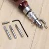 Máquina de Ranhurar Multifuncional 7 em 1 processador de superfície de couro aparador de borda cortador de borda prensa de borda ferramenta de couro diy