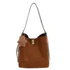 Cesta de Verduras de Gran Capacidad Bolso Cubo Súper Popular para Mujer 2025 Nuevo Bolso de Hombro Tote de Gama Alta para el Trabajo y los Viajes