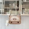 Comércio Exterior Verão Versátil Super Popular Bolsa Pequena para Mulheres 2025 Novo Estilo Desenho Animado High-End Ombro Único Transversal Bolsa Pequena Quadrada