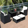 Silla de ratán para exteriores combinación de tres piezas mesa y sillas pequeñas de ocio para patio de jardín balcón pequeño muebles de exterior mesa y sillas de ratán mesa de centro