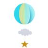 Suministros de Decoración para Boda, Vacaciones, Fiesta de Cumpleaños, Adornos Colgantes Tridimensionales, Colgantes de Ventana de Nube de Globo Aerostático con Forma de Corazón