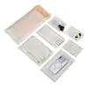 En stock Bolsas de papel glassine semitransparentes autoadhesivas Bolsas para ferretería, joyería, ropa digital Bolsas de papel ecológicas Bolsas de papel encerado de boca plana