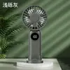 Ventilador de Mano Portátil 2026 Modelo Nuevo de Cinco Velocidades con Pantalla Digital, Carga USB, Ventilador de Pie Portátil para Exteriores