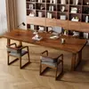 Escritorio Grande y Silla de Madera Maciza de Alta Gama de Nogal Sudamericano para Estudio en Casa, Escritorio de Trabajo, Oficina y Sala de Estar Mesa Larga