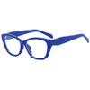 Nova Moda Olho de Gato Quadrado Rosto Redondo Óculos Emagrecedores Armação Ins Personalizado Retro Anti-Luz Azul Advanced Sense Óculos Planos