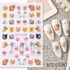 Pegatinas Transfronterizas para Uñas Estilo Verano Océano Rosa Azul Flor Pequeña Floral Francesas Adhesivas para Uñas Venta al por Mayor