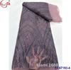 Saia Feminina de Passarela Lantejoulas Densas Bordadas com Miçangas Vestido de Casamento Tecido de Renda Lantejoulas de Noiva Tecido de Renda