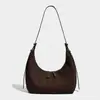 Bolso de Axila de Gama Alta, Bolso de Pan de Gamuza, Gran Capacidad, Diseño de Moda, Bolso Dumpling, Bolso de Hombro Portátil Estilo Perezoso