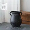 Estilo Silencioso Jarrón Vintage Cerámica Gruesa Jarra de Cerámica para Casa de Huéspedes Nuevo Estilo Chino Cerámica Inserto para Flores Secas Maceta de Balcón Decoración del Hogar