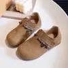Zapatos Birkenstock para Niños Estilo Británico Zapatos de Cuero Nueva Colección Primavera y Otoño Zapatos Casuales de Encaje para Niñas Planos Mocasines Suaves para Bebé
