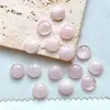 Venta al por mayor del fabricante Anillo de cuarzo rosa natural ovalado de fondo plano Cara para anillo Hecho a mano DIY Semiacabado Incrustación Accesorios de joyería