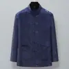 Camisas de Traje Tang de Manga Larga para Hombres de Mediana Edad y Mayores para Primavera y Otoño, Hanfu Casual Estilo Chino de Verano para Abuelos, Ropa para Personas Mayores
