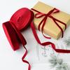 Cinta de Terciopelo Navideña Transfronteriza, Gruesa y Sin Pelusa, Cinta de Moño para Decoración de Árbol de Navidad DIY, Cinta para Envolver Regalos