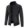 Cárdigan de Punto para Hombre de Comercio Exterior Temporada Otoño e Invierno 2026 Ropa de Abrigo Cuello Alto Cremallera Manga Larga Chaqueta Suelta Casual Suéter