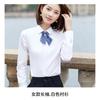 Camisa de negocios de manga larga, camisa de trabajo para hombre de alta gama, color blanco puro y azul, antiarrugas, sin planchado, venta al por mayor de fábrica