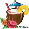 Balão de filme de alumínio alienígena flamingo havaiano tema de verão festa de aniversário decoração ao vivo layout balão