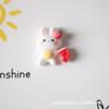 Ano novo yuanbao coelho bonito dos desenhos animados diy creme cola caso de telefone pulseira headwear hairpin resina acessórios atacado