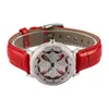 Nuevo Reloj de Mujer de Cuero con Diamantes Completos a la Moda, Mismo Estilo que en Tiktok Reloj de Cuarzo, Correa de Cuero Impermeable, Reloj de Pareja para la Fortuna