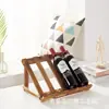 Suporte de Vinho Tinto de Madeira Ponto Suporte de Vinho Doméstico Suporte de Exibição de Vinho Multi-Pacote Suporte de Vinho de Mesa