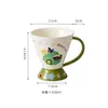 Caneca de Cerâmica, Copo de Água Fofo para Crianças, Caneca de Café para Escritório, Caneca para Aquecer Leite no Micro-ondas, Caneca de Presente para Melhor Amigo