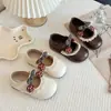 Zapatos de piel para niños JQ Jingqi, estilo retro francés, zapatos Mary Jane con lazo, colección de primavera y otoño para mujer, perfectos con vestidos, planos dulces y sencillos