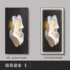 Pintura Decorativa Moderna Minimalista para Sala de Estar con un Toque de Lujo Ligero y de Alta Gama, Pintura para Colgar en la Pared de Fondo del Sofá, Pintura con Luz LED para Entrada