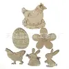 22 años nueva promoción gallina de Pascua conejo huevo de Pascua flor viruta de madera pintada promoción a bajo precio