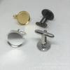 Cobre Chapado 6 Colores Mancuernillas Francesas para Hombre Conservación de Color Oro 18k Botón Redondo Accesorios Bandeja Multitalla DIY Camisa Ropa