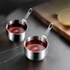 Plato para Salsa de Acero Inoxidable Plato para Condimentos Casero Taza para Salsa Occidental Taza para Salsa de Tomate y Soja Plato Pequeño Plato para Mojar