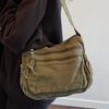Bolsa de Tecido Estilo Novo Verão 2025 Japonesa e Coreana Celebridade da Internet Bonita Bolsa Tote Casual Americana Estilo Preppy Bolsa Transversal