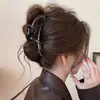 Pinza para el pelo vintage con forma de corazón y estampado de leopardo, hueca y retorcida, para mujer, hecha de acetato carey, pinza banana para peinados recogidos