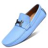 Zapatos de guisantes populares con patrón de cocodrilo en vivo transfronterizos de talla grande zapatos de conducción perezosos zapatos casuales británicos cuero genuino piel de vaca zapatos de hombre