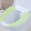 Cubierta para asiento de inodoro en color liso, tipo adhesivo electrostático, cubierta de poliéster para asiento de inodoro lavable y reutilizable, modelo delgado de verano
