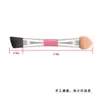 Esponja para Sombra de Olhos Pontual + Pincel Chanfrado para Sobrancelhas Cabo Vermelho Rosa Pincel para Olhos Ferramenta de Maquiagem Bastão Esponja de Látex Ferramenta de Beleza 5.8