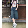 Jeans da Moda Estilo Coreano Estilo Ins para Mulheres, Novos Jeans Cropped de Cintura Alta Reta da Moda com Caimento Solto para Primavera e Verão